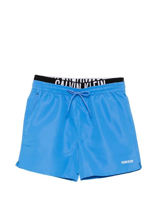 Boxer intimo uomo Calvin Klein celeste doppio elastico Intense Calvin Klein | LV00N610157O6